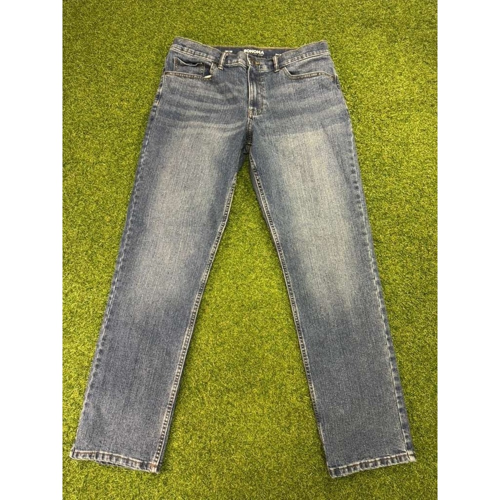 Sonoma The Everyday Jeans Mens 33x32 Blue Denim Stretch Regular All Day Comfort‎